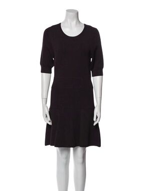 A.L.C. Black Scoop Neck Short Sleeve Knit Dress